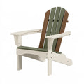 Adirondack Gartenstuhl 82 x 76 x 97 cm aus Kunststoff Weiß Grün Braun für Terrasse im Landhausstil