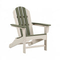 Adirondack Gartenstuhl 83 x 76 x 98 cm aus Kunststoff Grün Beige mit breiten Armlehnen