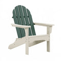 Adirondack-Gartenstuhl 81 x 76 x 98 cm aus Kunststoff in Dunkelgrün und Cremeweiß mit hoher Rückenlehne