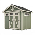 Gartenhaus 244 x 183 x 224 cm Holz Grün Weiß mit Satteldach