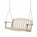 Garten-Hängeschaukelbank 120 x 65 x 55 cm aus Holz Beige für Terrasse im klassischen Stil